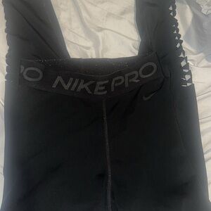 Nike Pro Black Tights with Cutout Design